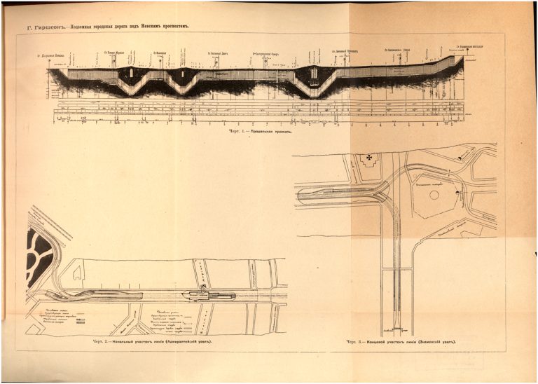 Подземная городская дорога подъ Невскимъ проспектомъ