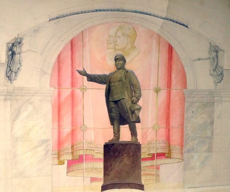 Торшеры для ниш фасада станции метро Кировский завод
